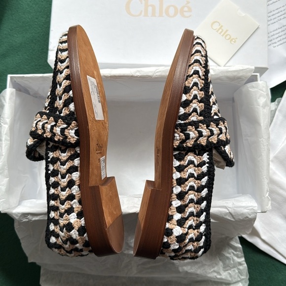 nib Chloé “Kayla” Woven Flat Loafers in Multi-Color Crochet – EU 36 / US 6 - Picture 5 of 9